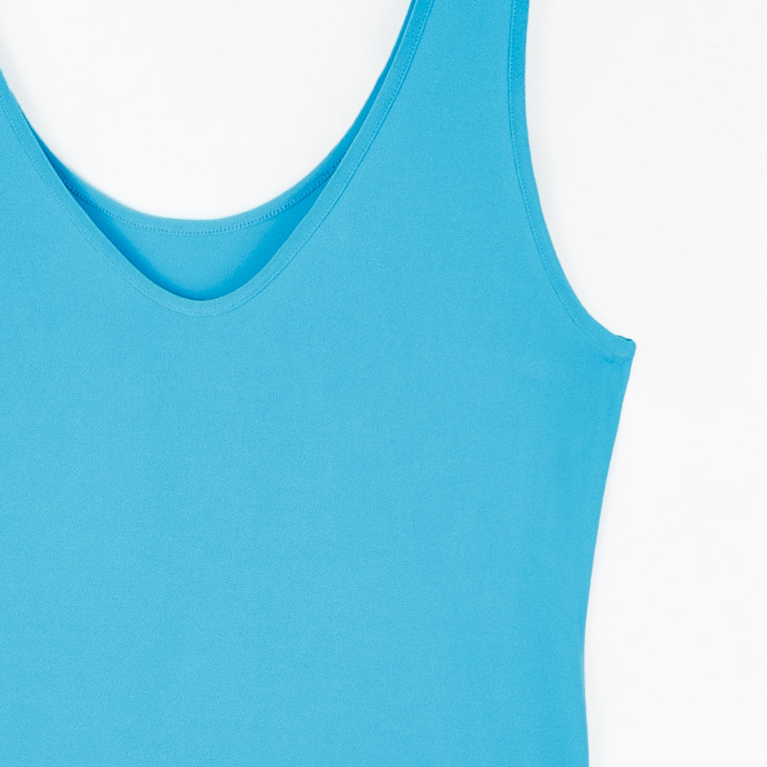 Reversible U or V Neckline Tank - Turquoise | Clara Sunwoo