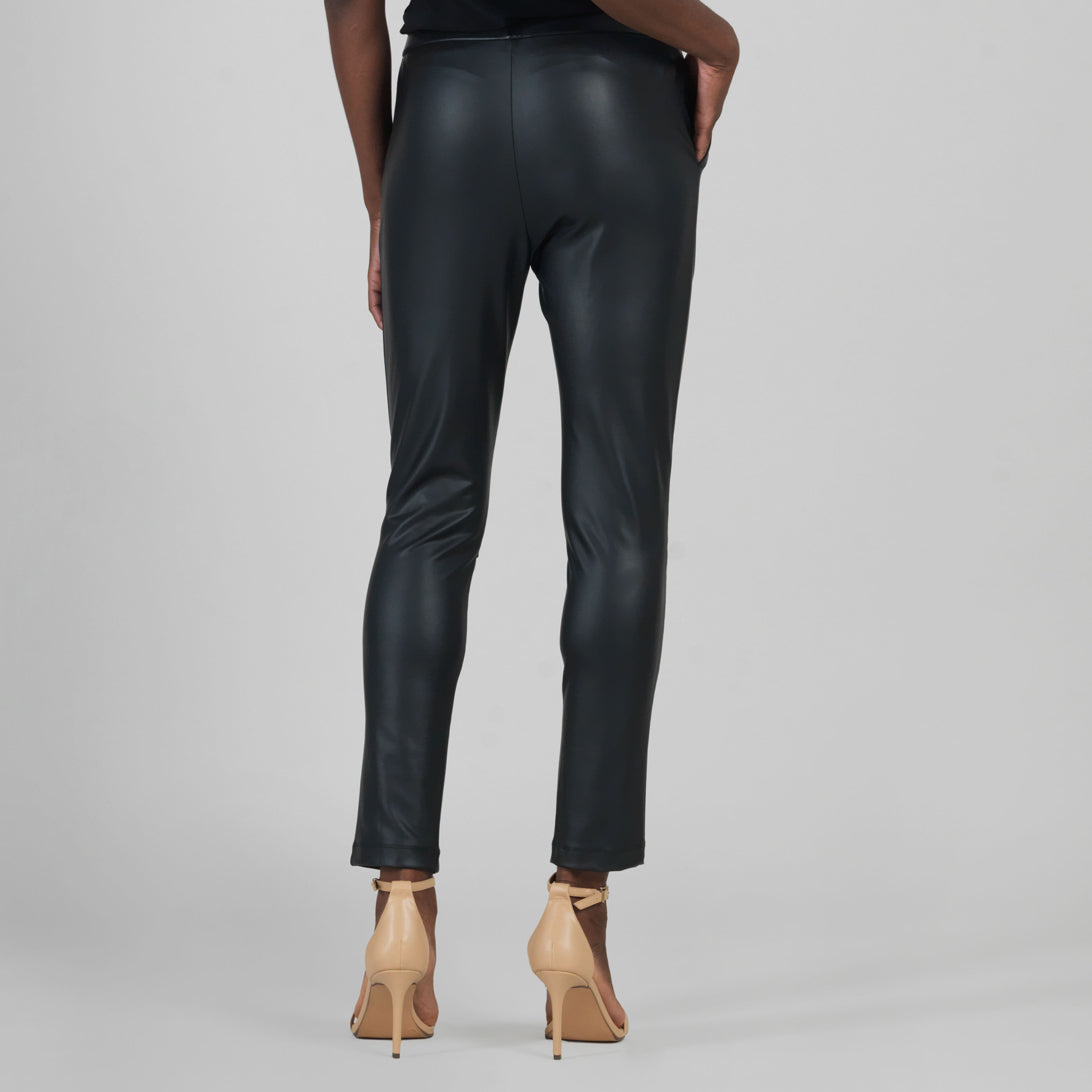 Liquid Leather™ Sheen Skinny Pocket Pant - Black - Limited Sizes | Clara Sunwoo