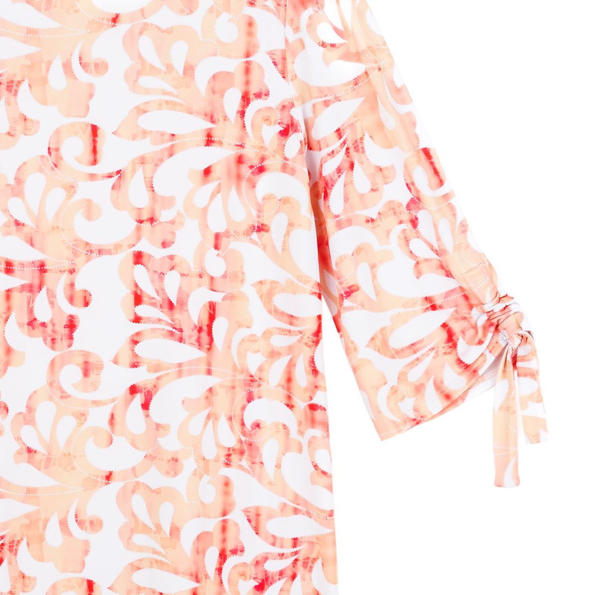 Pull-Tie Cuff Tunic - Damask Motif - Final Sale | Clara Sunwoo