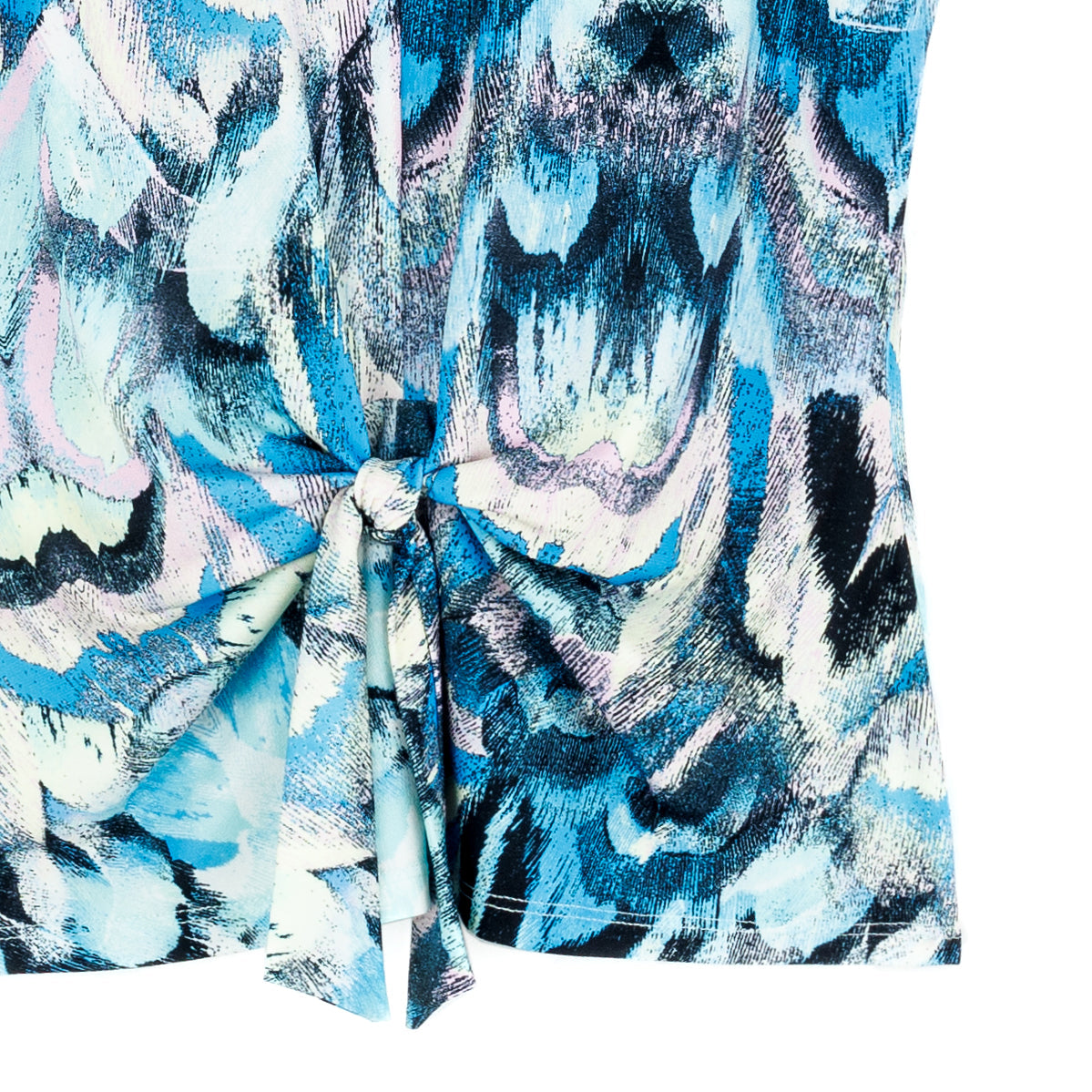 Sleeveless V-Neck Center Front Tie Top - Abstract Prism - Final Sale | Clara Sunwoo