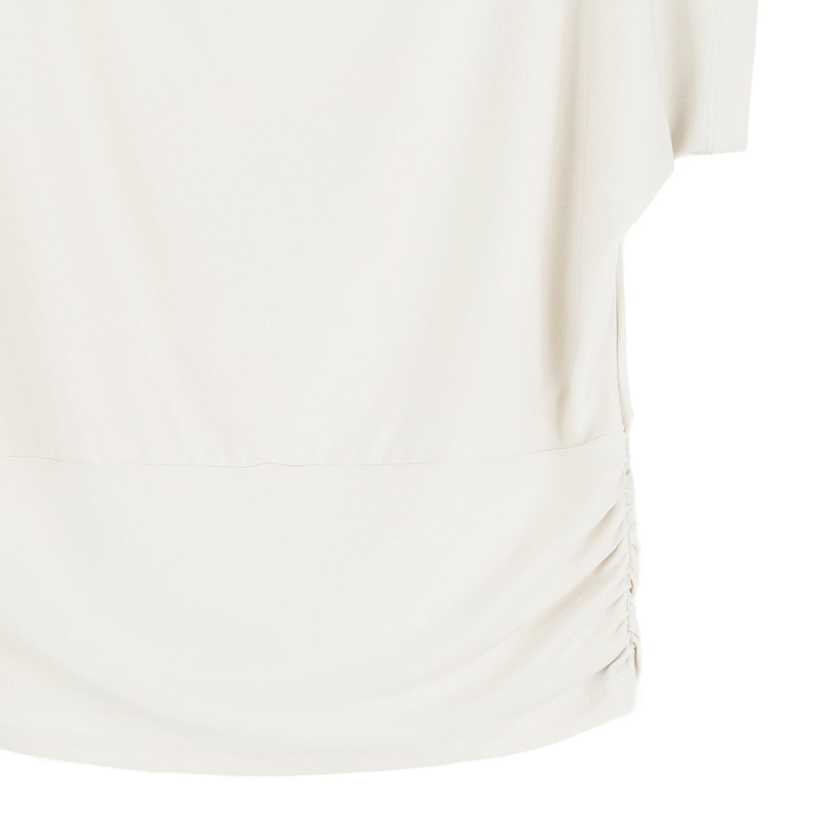 Side Ruched Boat Neck Top - Bone - Final Sale | Clara Sunwoo