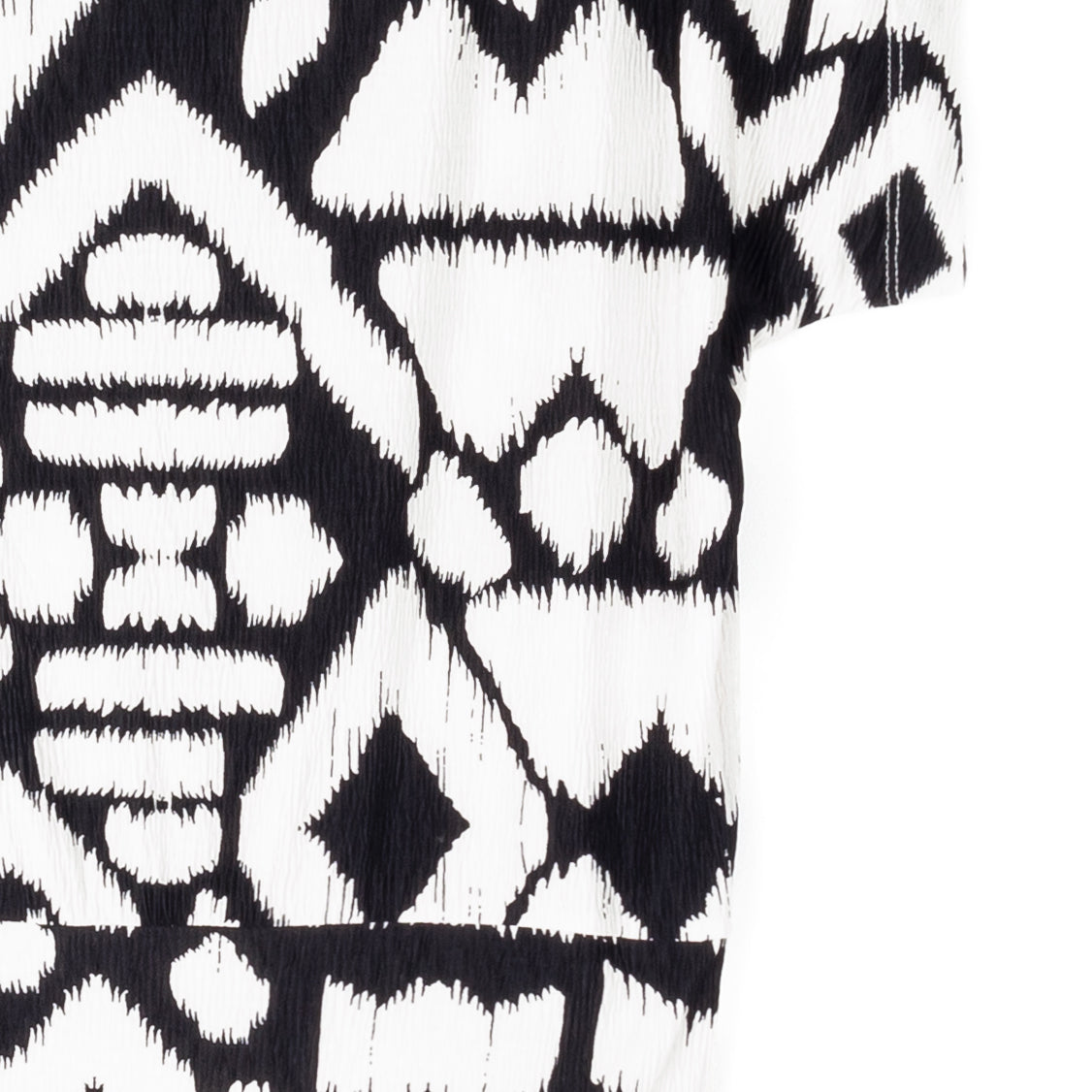 Crinkle Pleat Knit - Dolman Short Sleeve Top - Aztec - Final Sale | Clara Sunwoo
