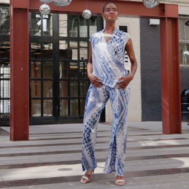 Kick Front High Slit Pant - Acid Wash - Final Sale! | Clara Sunwoo