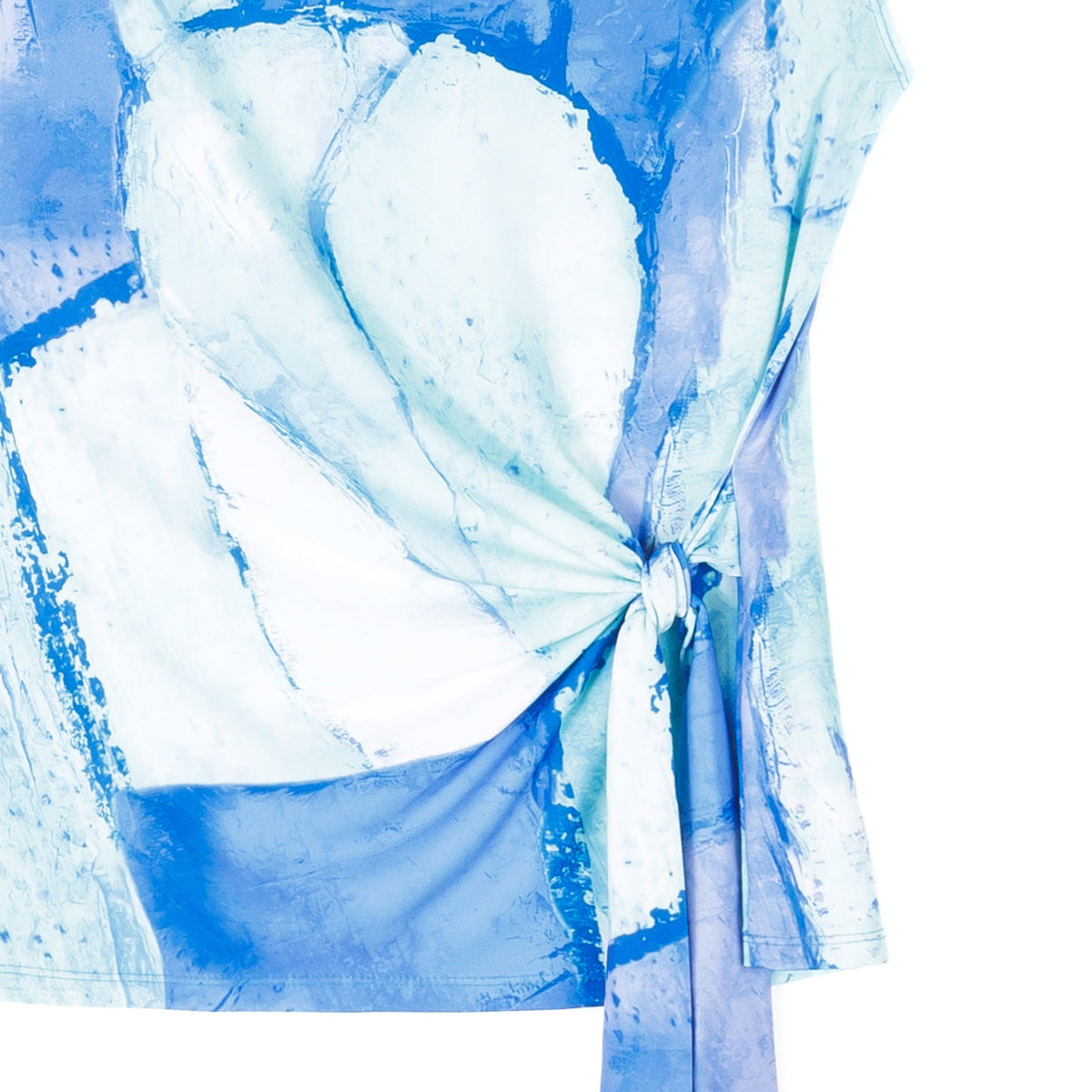 Cap Sleeve Side Tie Top - Water Splash - Final Sale | Clara Sunwoo