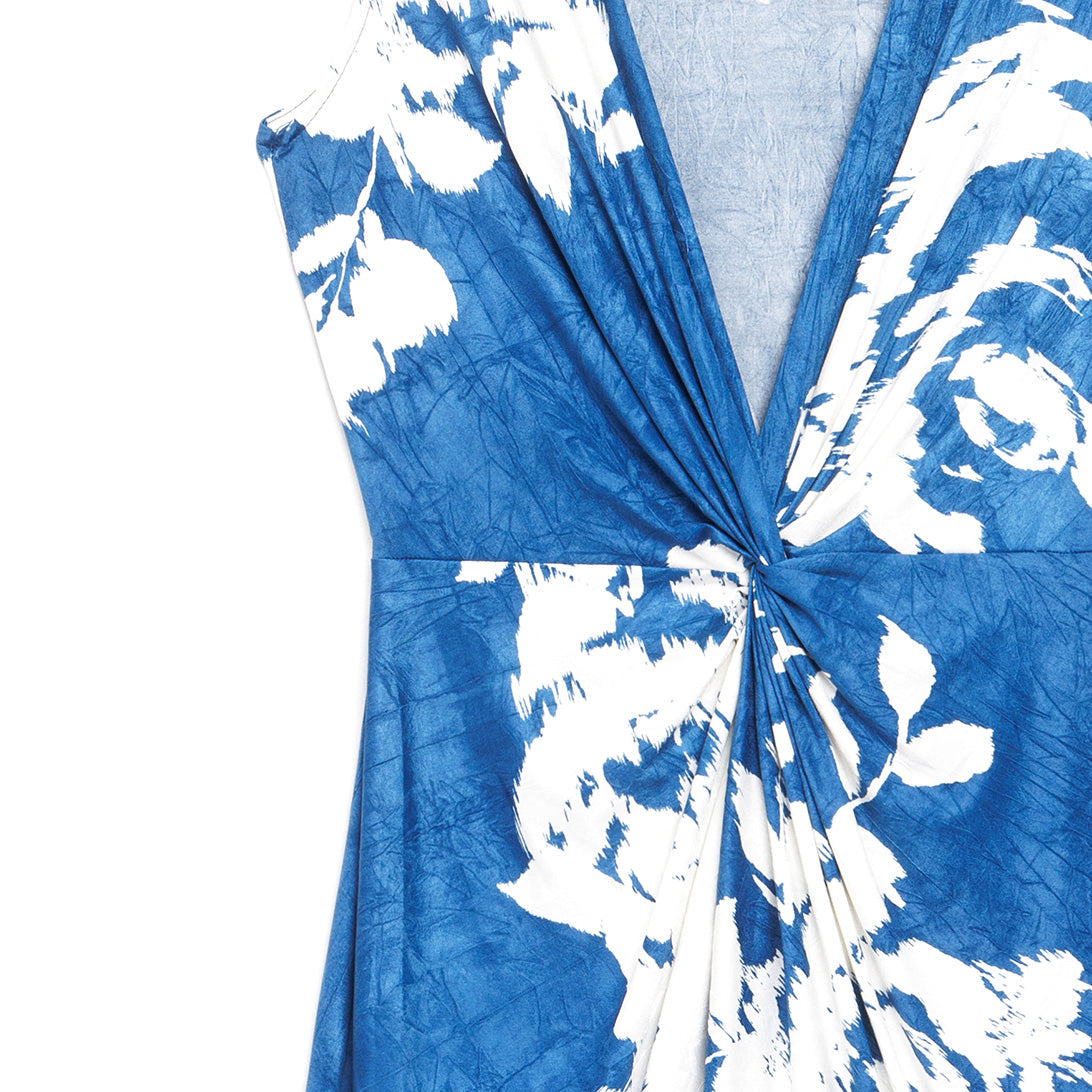 Crushed Silk Knit - Center Slit Maxi Dress - Dreamy Floral - Final Sale! | Clara Sunwoo