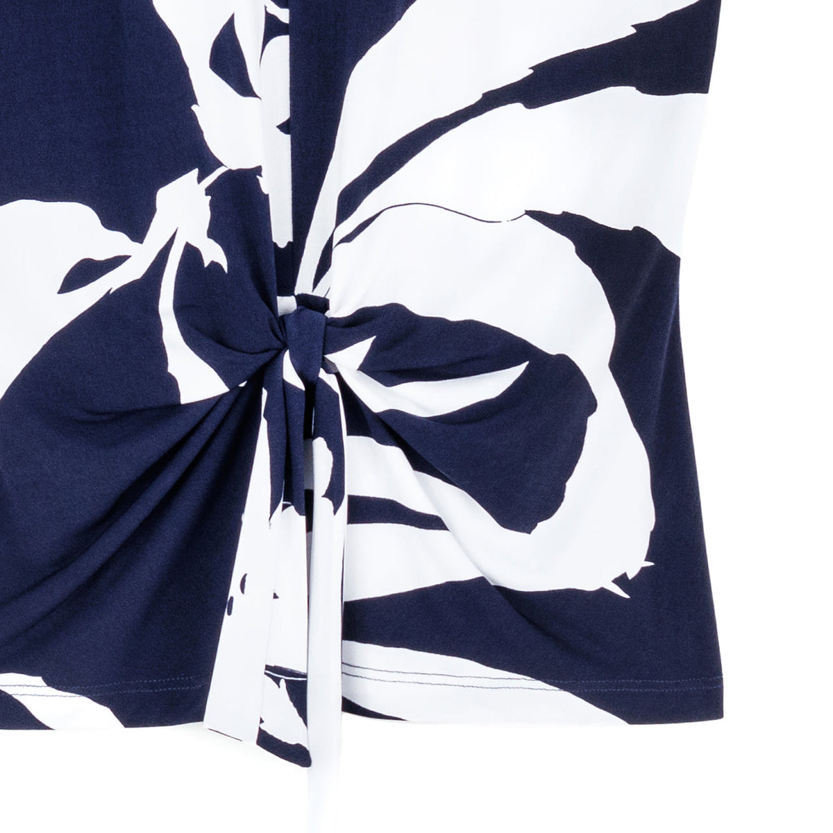 Sleeveless V-Neck Center Front Tie Top - Abstract Branch - Final Sale | Clara Sunwoo