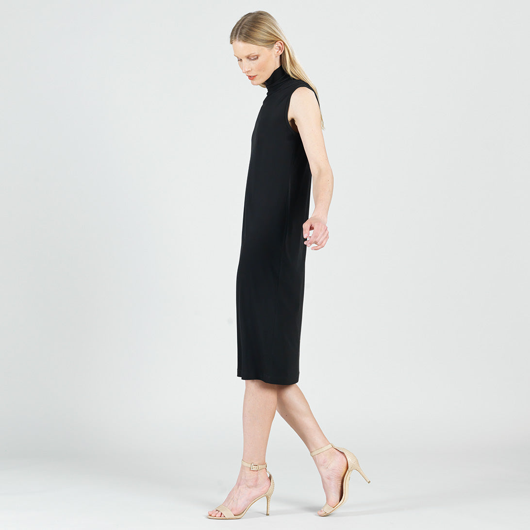 Signature Mock Neck Midi Dress - Black - Final Sale! | Clara Sunwoo