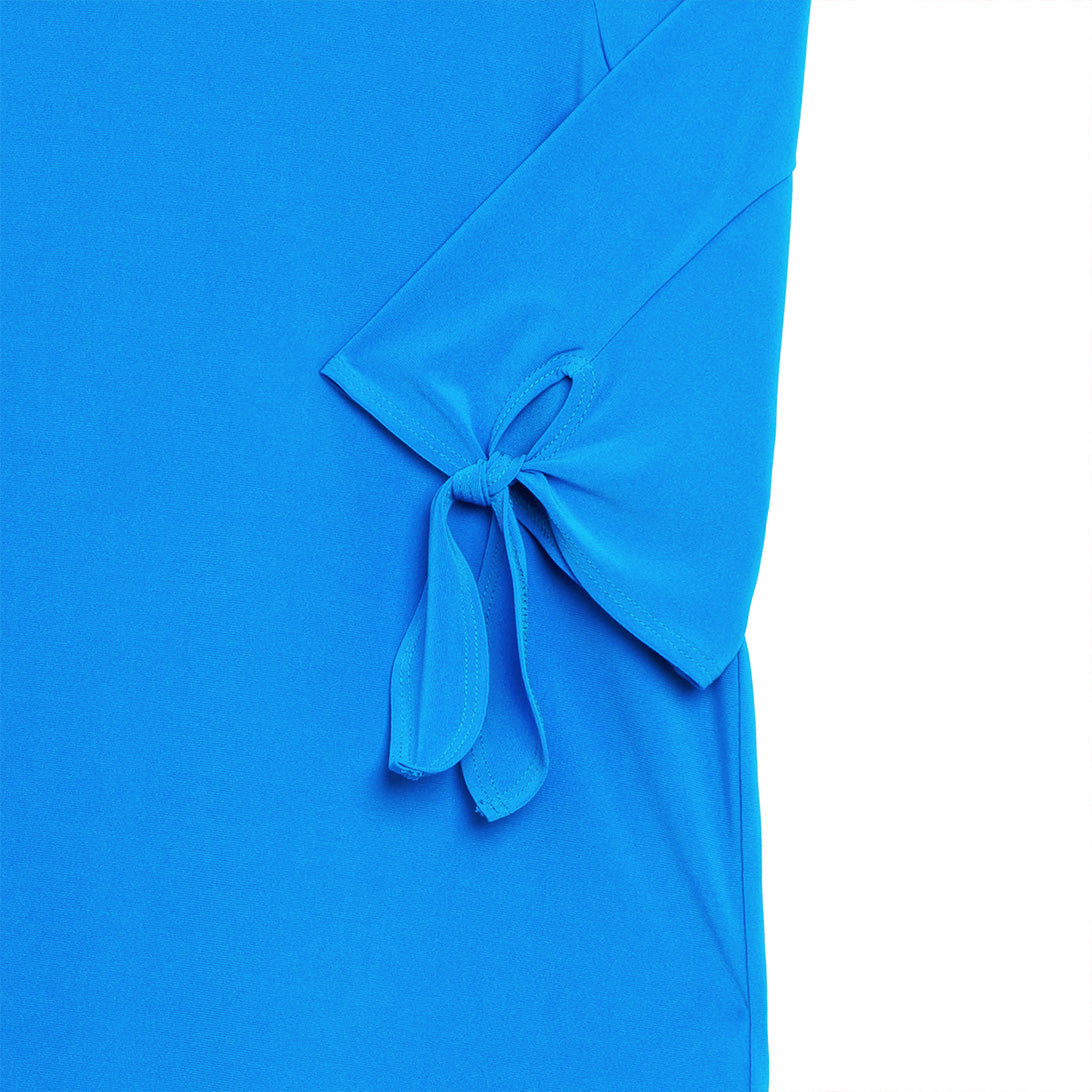 Tie Cuff Asymmetrical Vent Tunic - Brilliant Blue - Final Sale | Clara Sunwoo