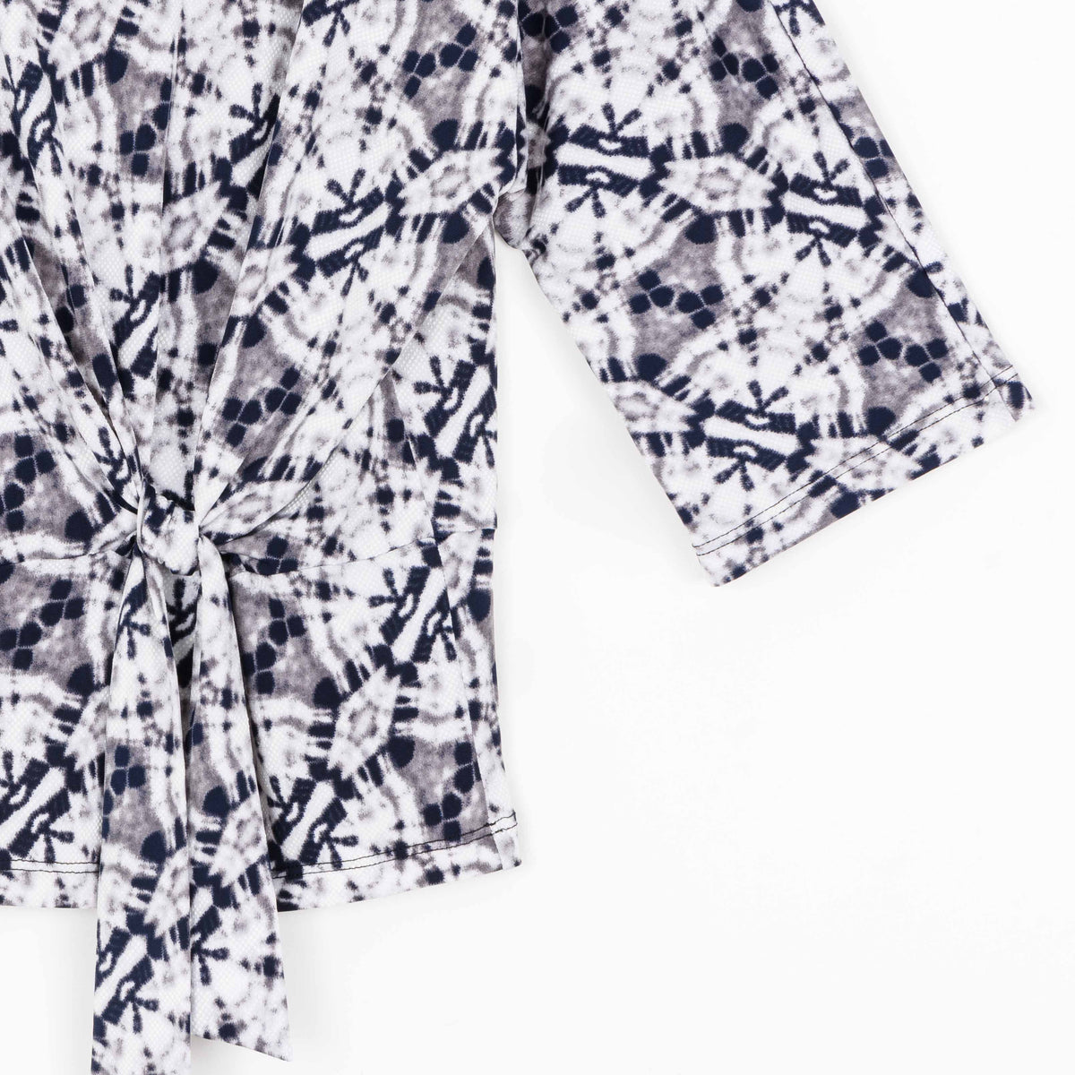 Textured Side Tie Top - Circle Emblem - Final Sale! | Clara Sunwoo