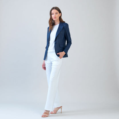 Liquid Leather™ Signature Pocket Blazer - Navy | Clara Sunwoo