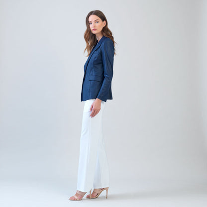 Liquid Leather™ Signature Pocket Blazer - Navy | Clara Sunwoo