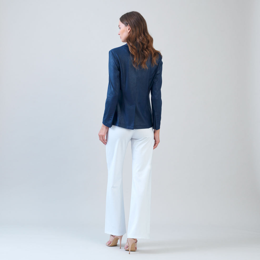 Liquid Leather™ Signature Pocket Blazer - Navy | Clara Sunwoo
