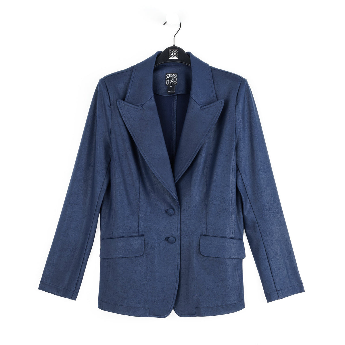 Liquid Leather™ Signature Pocket Blazer - Navy | Clara Sunwoo