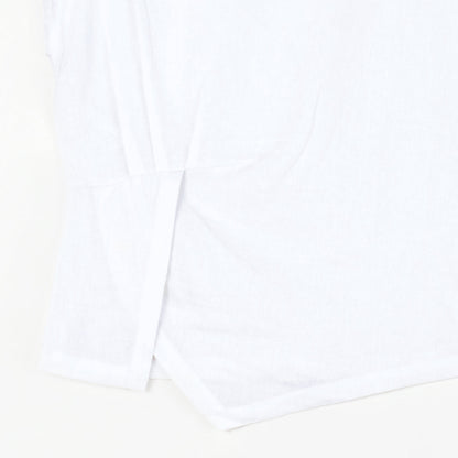 Soft Cotton - Cap Sleeve Stitch Overlay Top - White - Final Sale | Clara Sunwoo