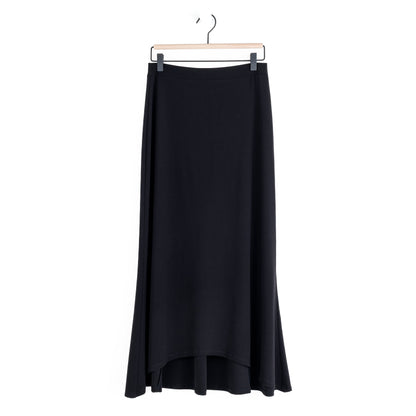 Cascade Drape Hi-Low Maxi Skirt - Black | Clara Sunwoo