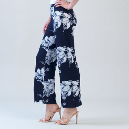 Relaxed Kick Front Slit Ankle Pant - Peony Blossom | Clara Sunwoo