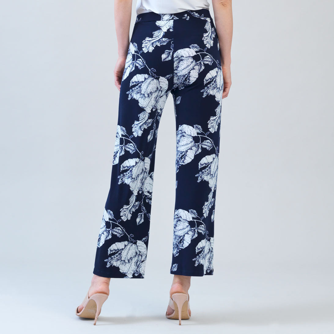 Relaxed Kick Front Slit Ankle Pant - Peony Blossom | Clara Sunwoo