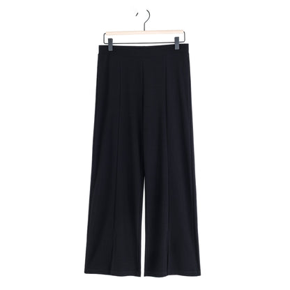 Relaxed Kick Front Slit Ankle Pant - Black | Clara Sunwoo