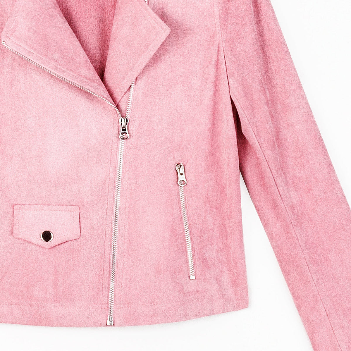 Soft Suede - Architectural Moto Jacket - Mauve | Clara Sunwoo