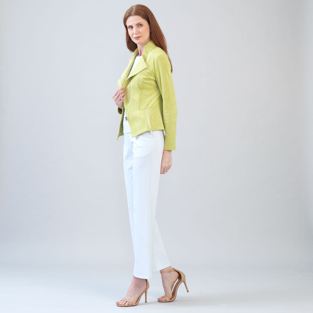 Soft Suede - Signature Jacket - Lime | Clara Sunwoo