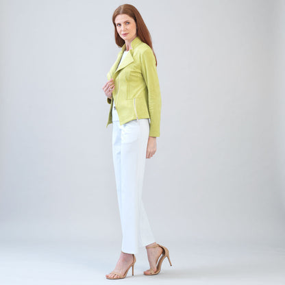 Soft Suede - Signature Jacket - Lime | Clara Sunwoo
