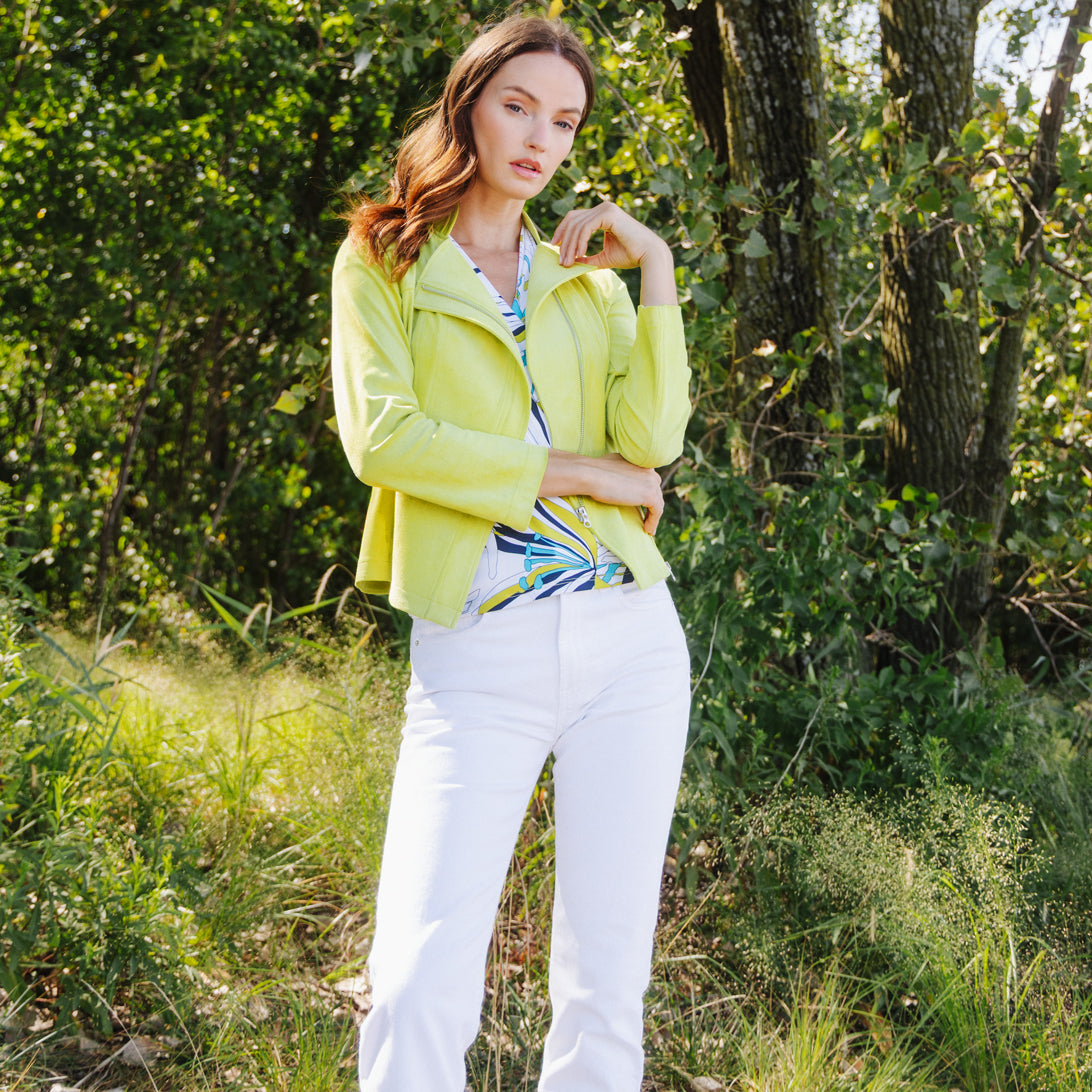 Soft Suede - Signature Jacket - Lime | Clara Sunwoo