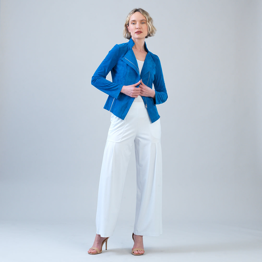 Soft Suede - Signature Jacket - French Blue | Clara Sunwoo