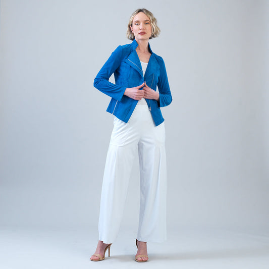 Soft Suede - Signature Jacket - French Blue | Clara Sunwoo