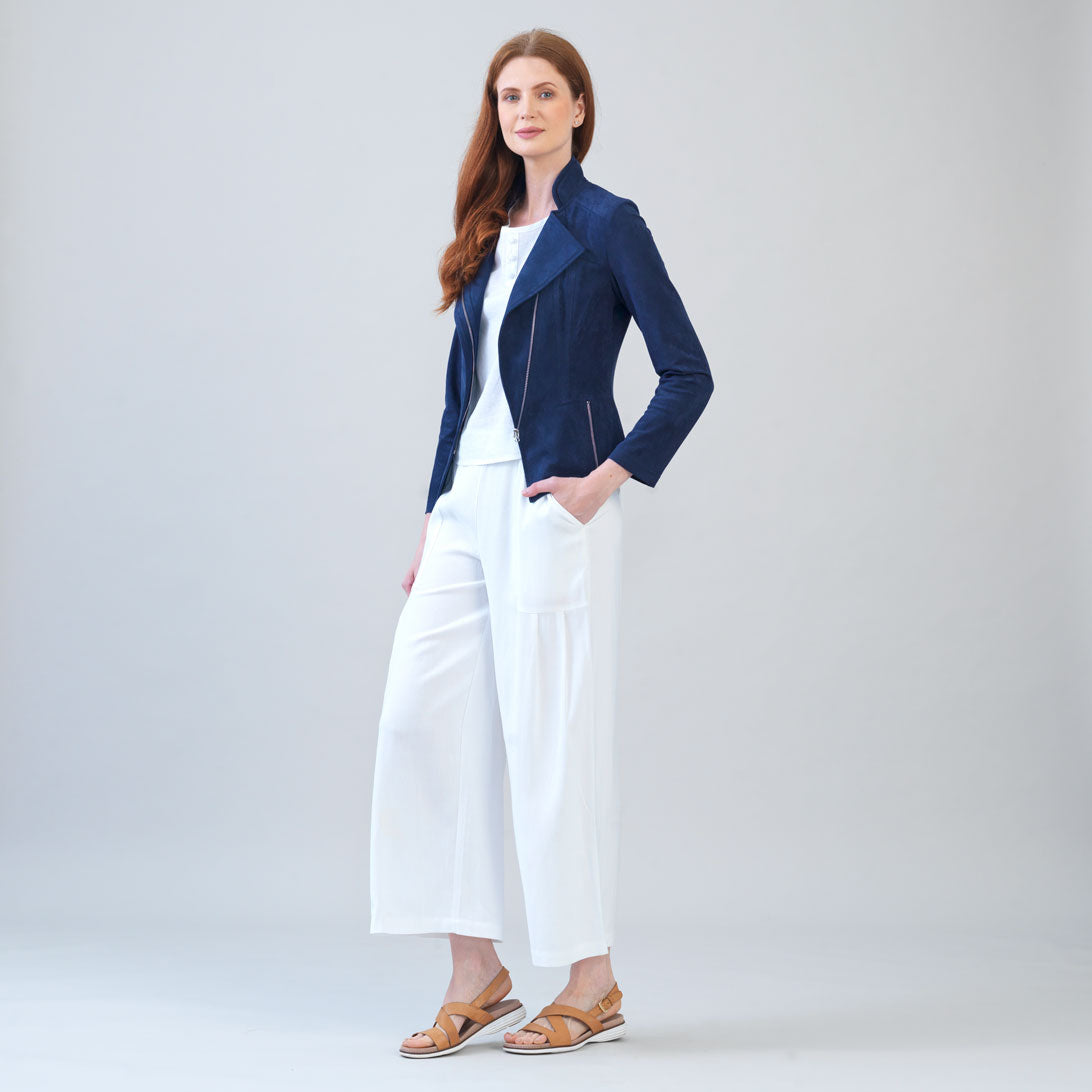 Soft Suede - Signature Jacket - Navy | Clara Sunwoo