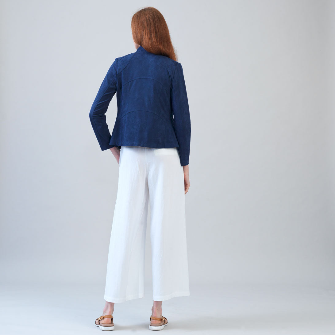 Soft Suede - Signature Jacket - Navy | Clara Sunwoo
