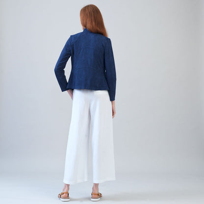 Soft Suede - Signature Jacket - Navy | Clara Sunwoo