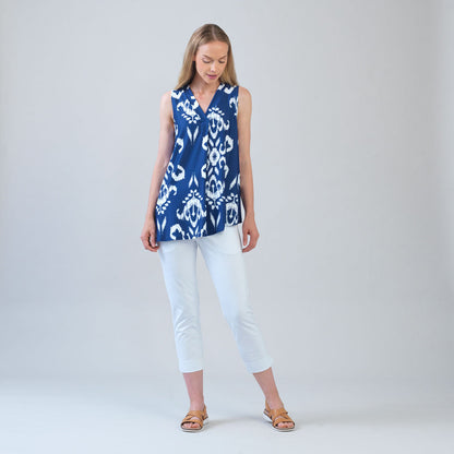 Butter Knit - Asymmetrical Tunic Tank - Tile Motif - Limited Sizes | Clara Sunwoo