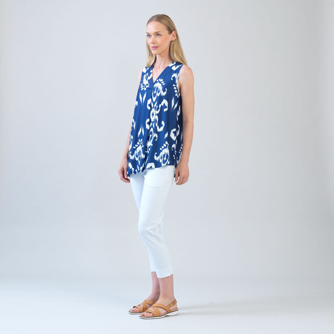 Butter Knit - Asymmetrical Tunic Tank - Tile Motif - Limited Sizes | Clara Sunwoo