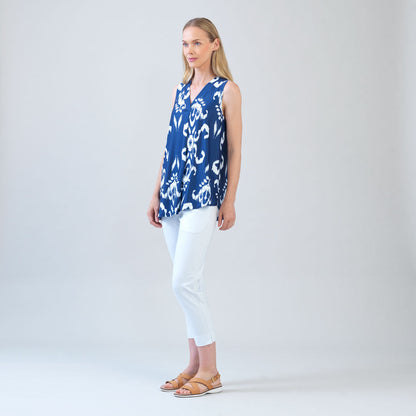 Butter Knit - Asymmetrical Tunic Tank - Tile Motif - Limited Sizes | Clara Sunwoo