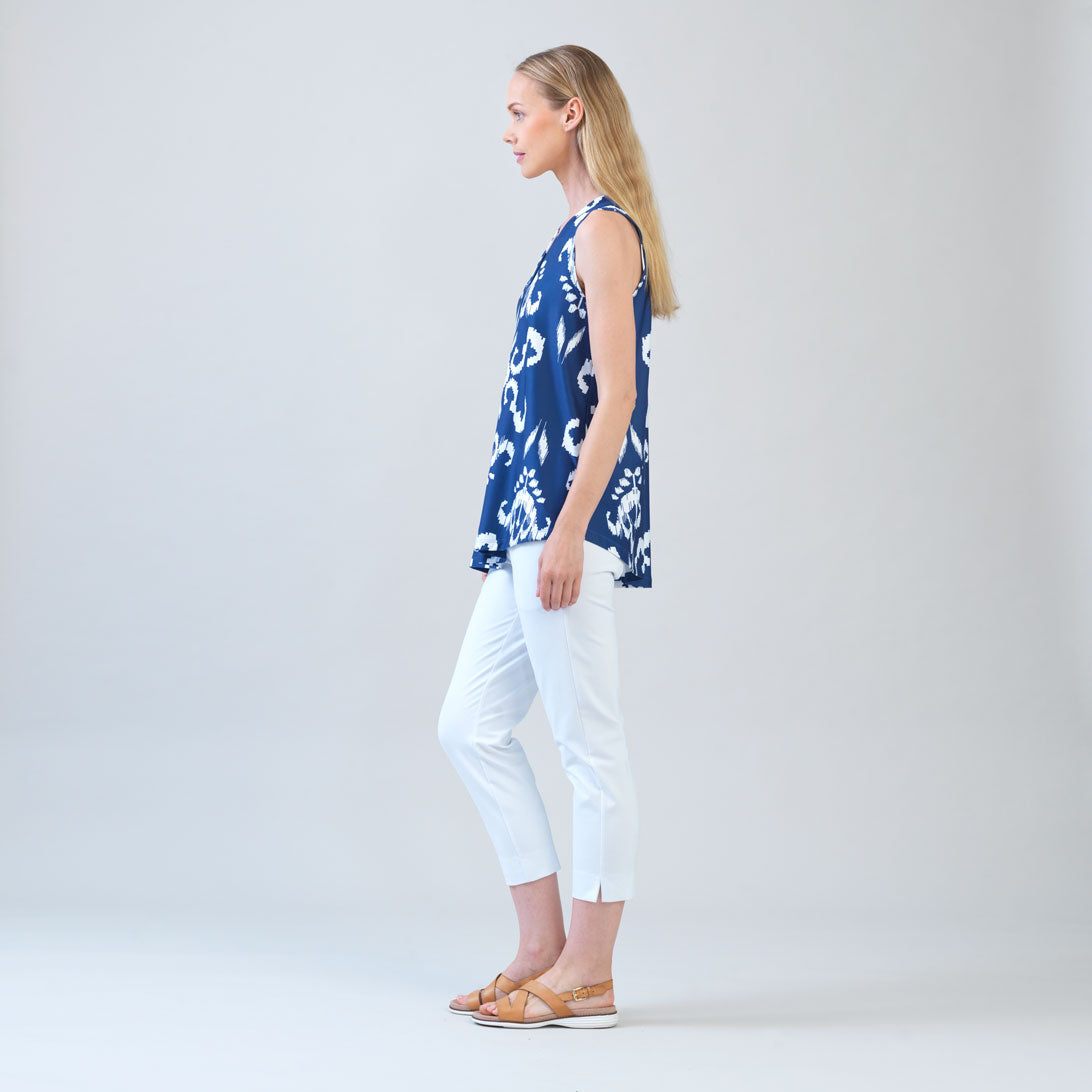 Butter Knit - Asymmetrical Tunic Tank - Tile Motif - Limited Sizes | Clara Sunwoo
