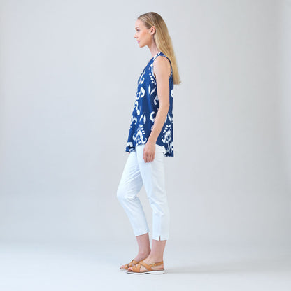 Butter Knit - Asymmetrical Tunic Tank - Tile Motif - Limited Sizes | Clara Sunwoo