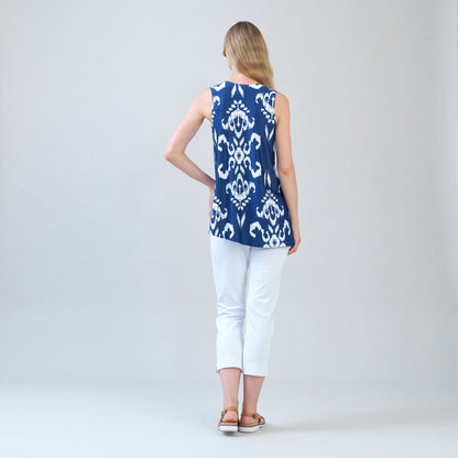 Butter Knit - Asymmetrical Tunic Tank - Tile Motif - Limited Sizes | Clara Sunwoo