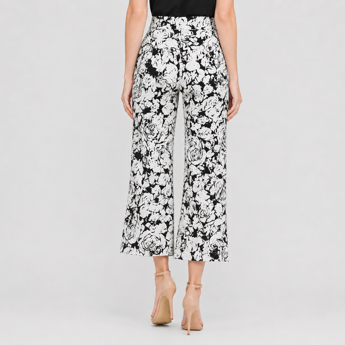 Signature Side Slit Ankle Pant - Abstract Rose - Final Sale | Clara Sunwoo