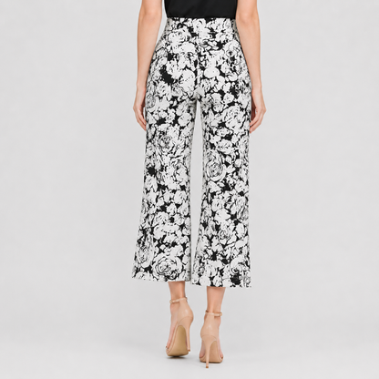 Signature Side Slit Ankle Pant - Abstract Rose - Final Sale | Clara Sunwoo