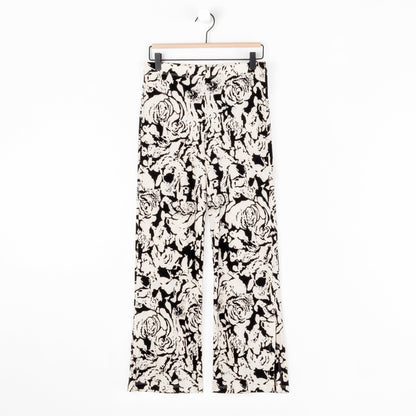 Signature Side Slit Ankle Pant - Abstract Rose - Final Sale | Clara Sunwoo