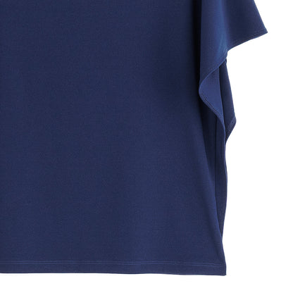Caftan Flutter Sleeve Top - Navy | Clara Sunwoo