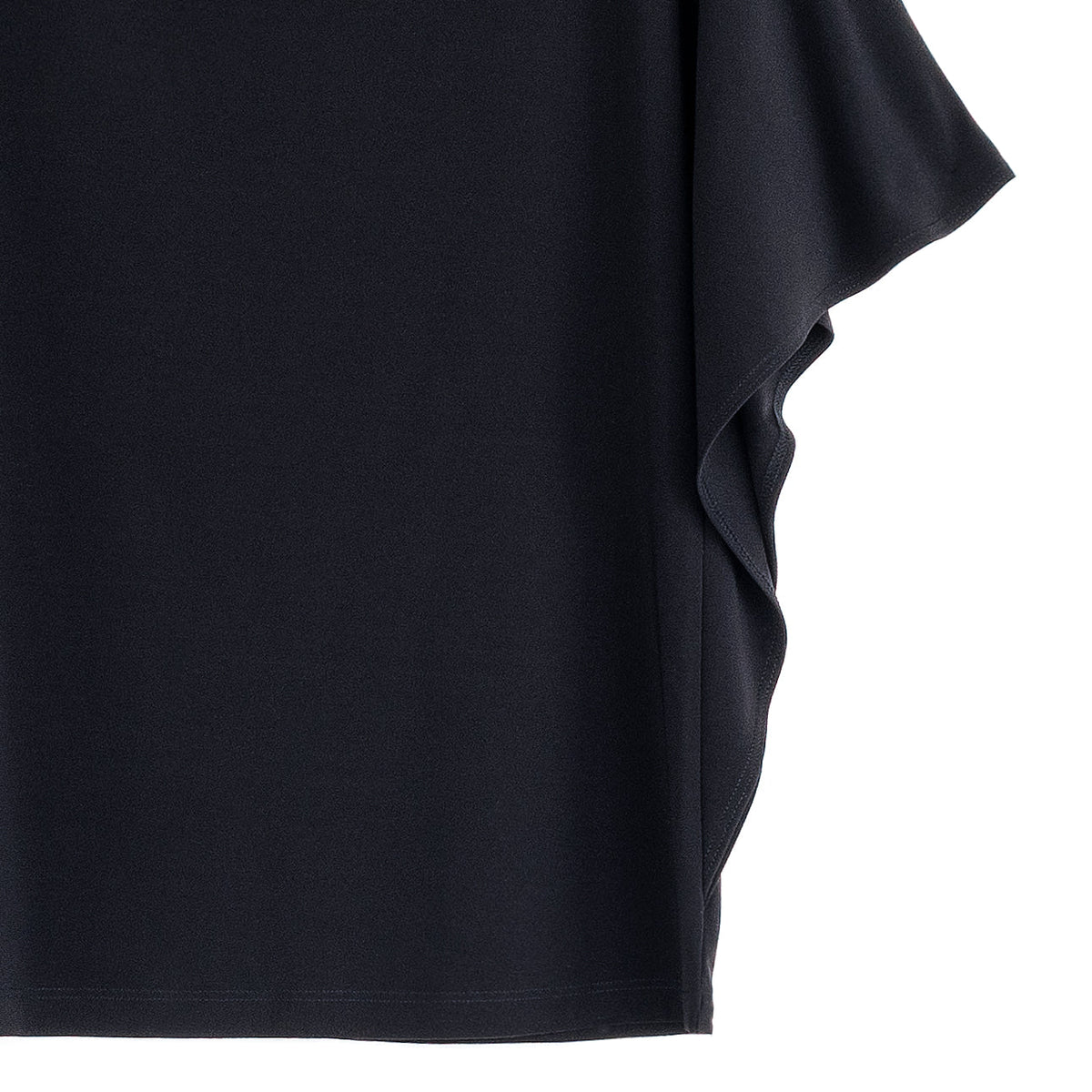 Caftan Flutter Sleeve Top - Black | Clara Sunwoo