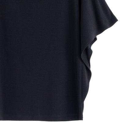 Caftan Flutter Sleeve Top - Black | Clara Sunwoo