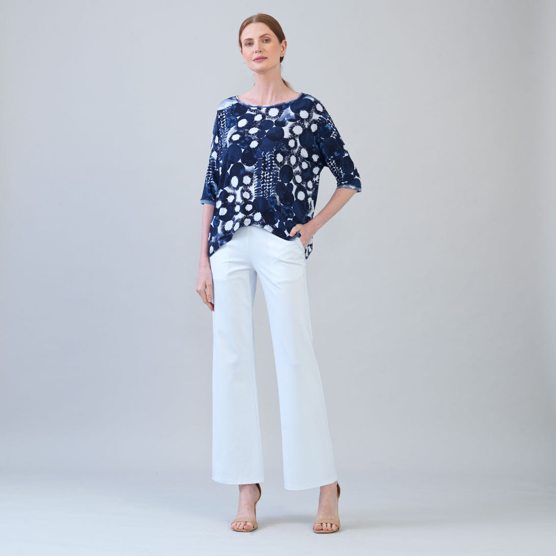 Loose Cut Half Sleeve Top - Circle Splatter - Final Sale | Clara Sunwoo