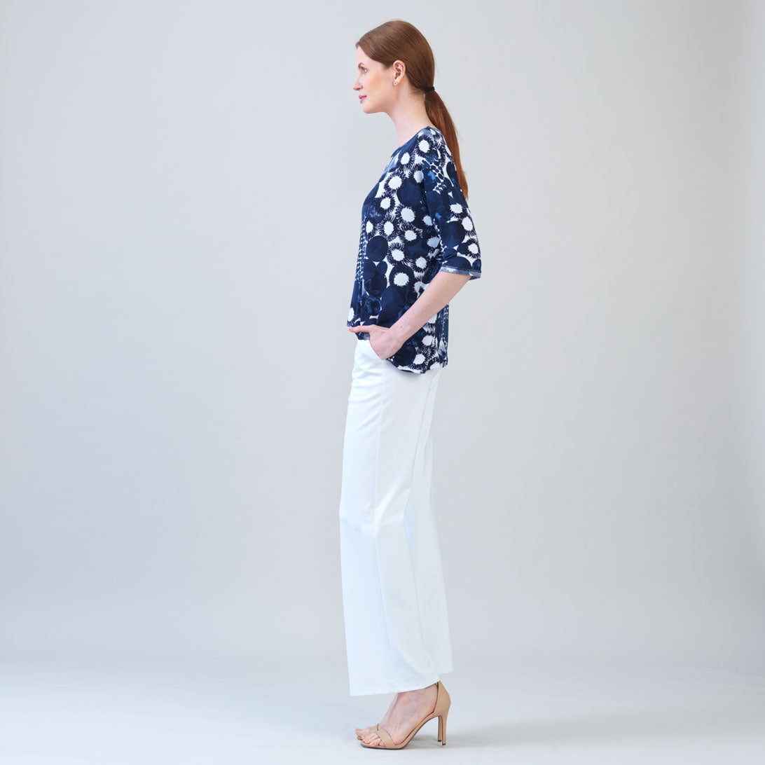 Loose Cut Half Sleeve Top - Circle Splatter - Final Sale | Clara Sunwoo