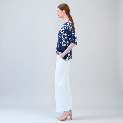 Loose Cut Half Sleeve Top - Circle Splatter - Final Sale | Clara Sunwoo