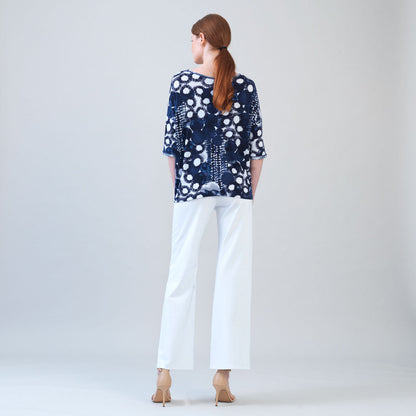 Loose Cut Half Sleeve Top - Circle Splatter - Final Sale | Clara Sunwoo