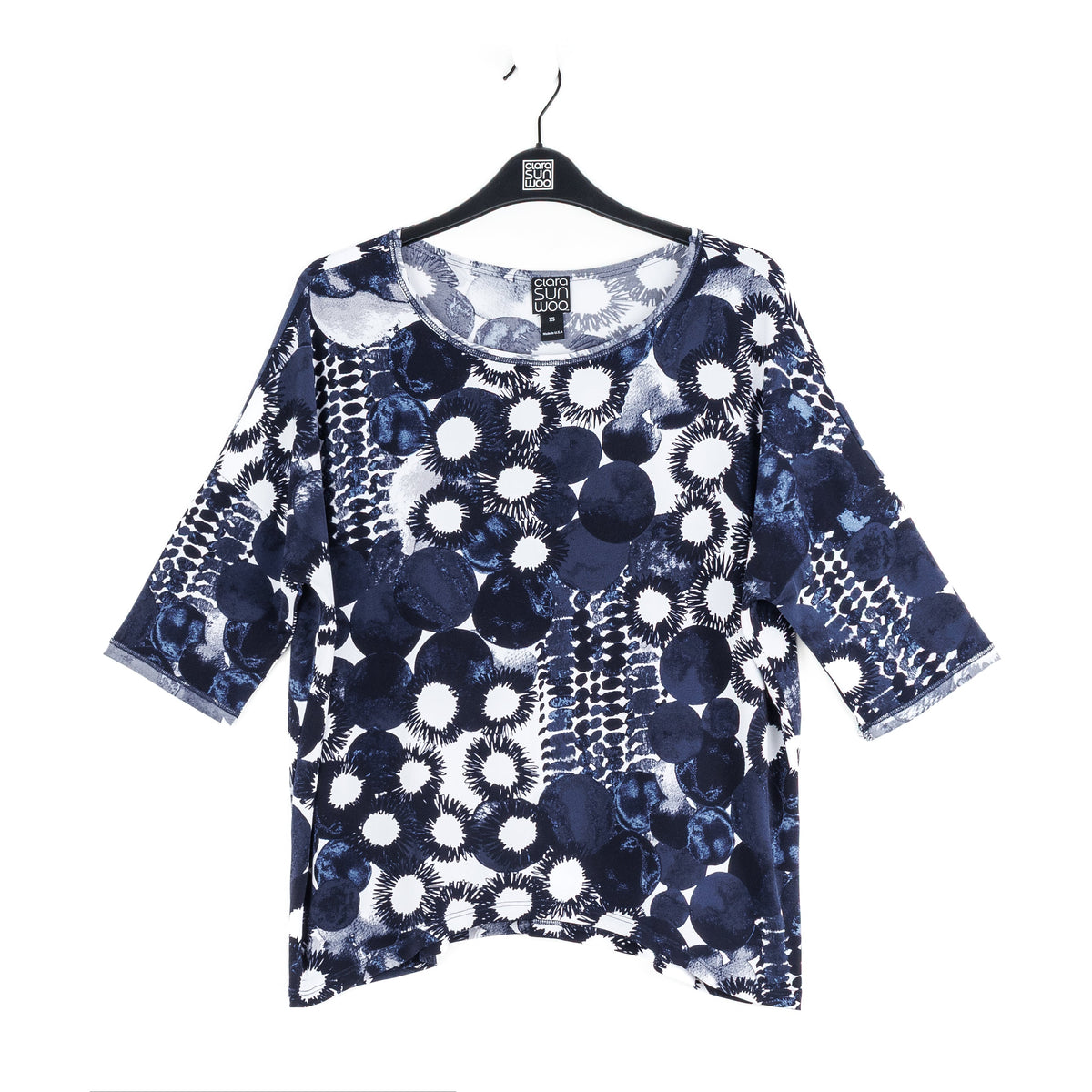Loose Cut Half Sleeve Top - Circle Splatter - Final Sale | Clara Sunwoo