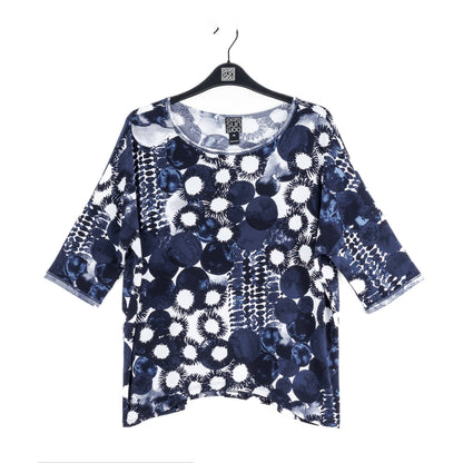 Loose Cut Half Sleeve Top - Circle Splatter - Final Sale | Clara Sunwoo