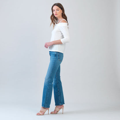 Signature Cold Shoulder Top - Ivory - Final Sale | Clara Sunwoo